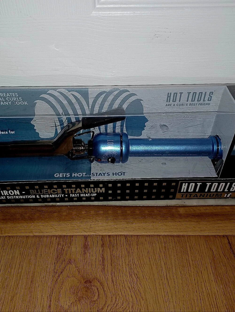NIB Hot Tools Blue Ice Titanium Spiral Curling Iron – Pulse Technology Styler